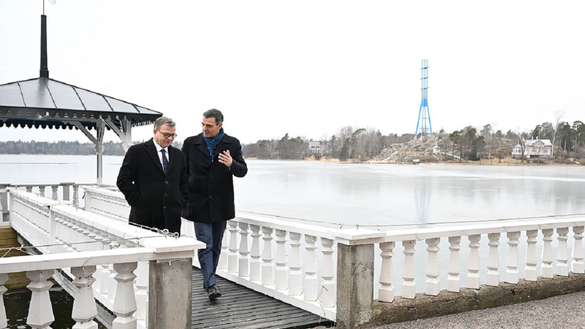 El presidente Sánchez cursó una rápida visita a Finlandia a mediados de marzo y se entrevistó con su primer ministro, Petteri Orpo, para trasladarle que sus inquietudes nos afectan como si fueran nuestras - PHOTO/Pool Moncloa-Borja Puig de la Bellacasa